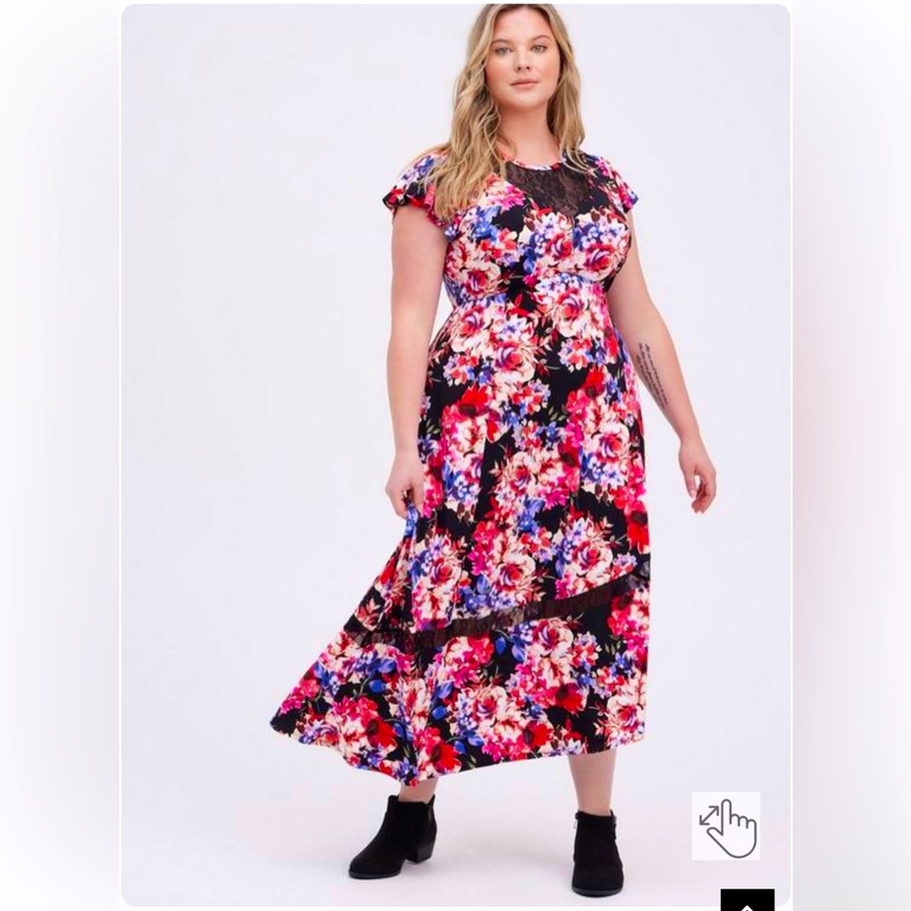 Torrid Midi Studio Knit Asymmetrical Dress